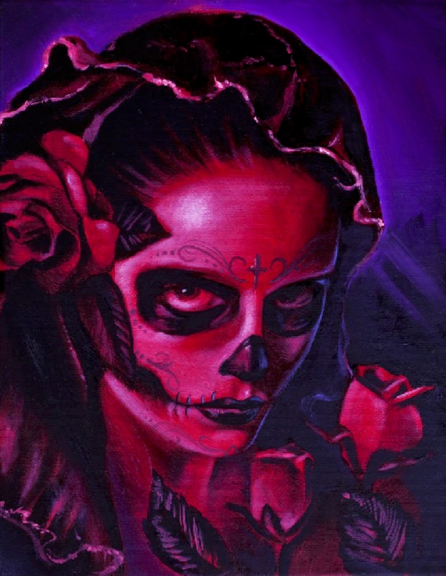 Day of Dead Mary - Canvas Giclee