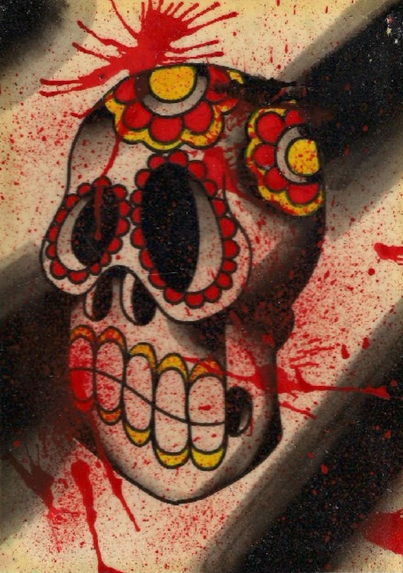 Dia Skull - Canvas Giclee