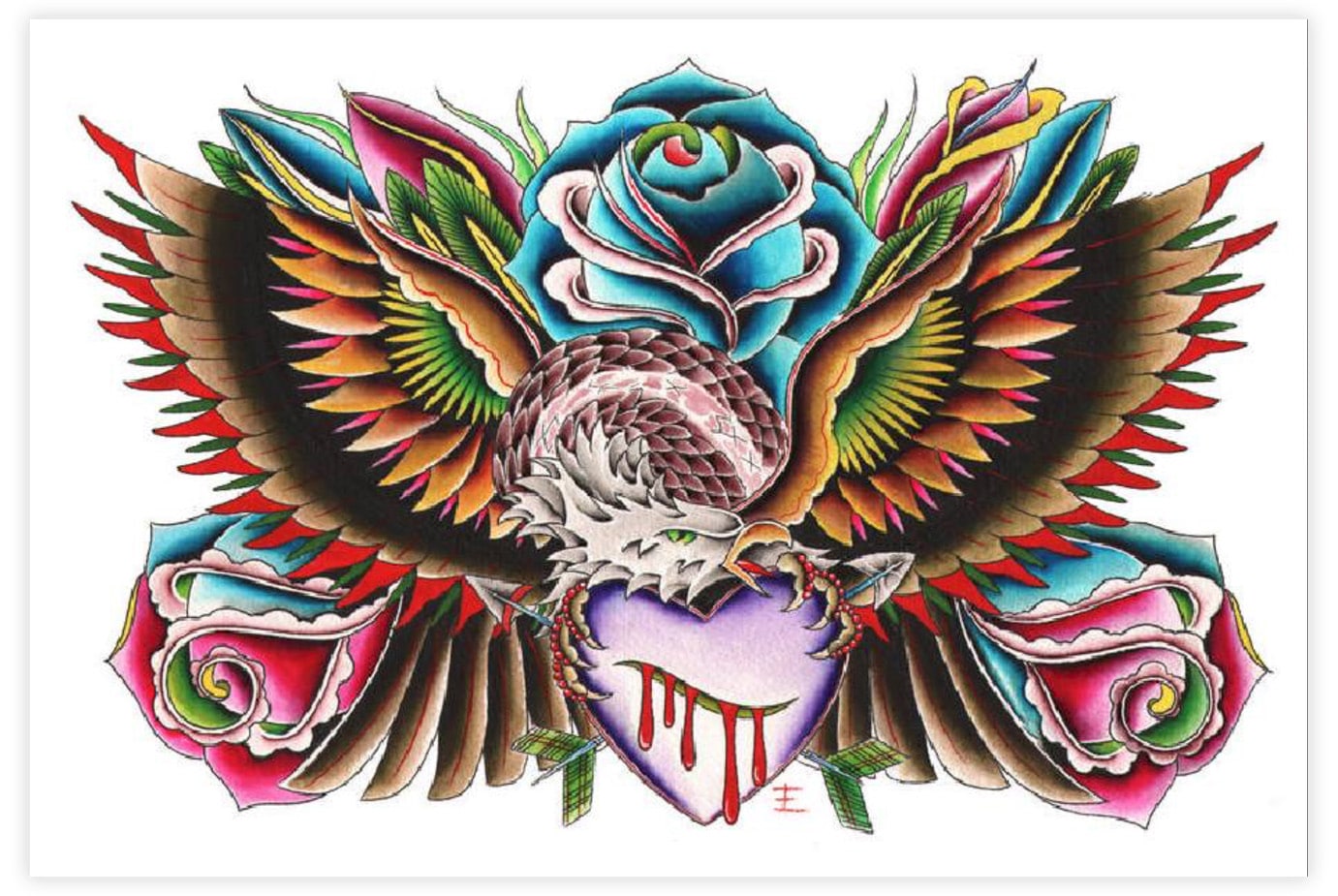 Eagle & Heart - Canvas Giclee