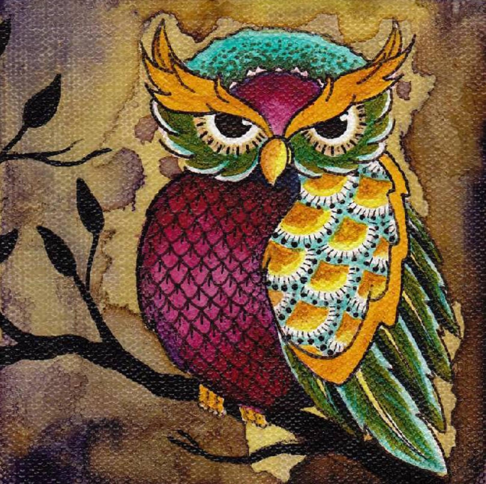 Owl - Canvas Giclee