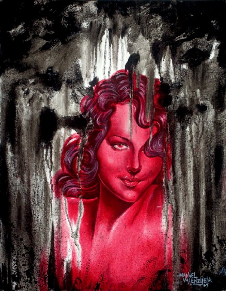 Red Woman - Canvas Giclee