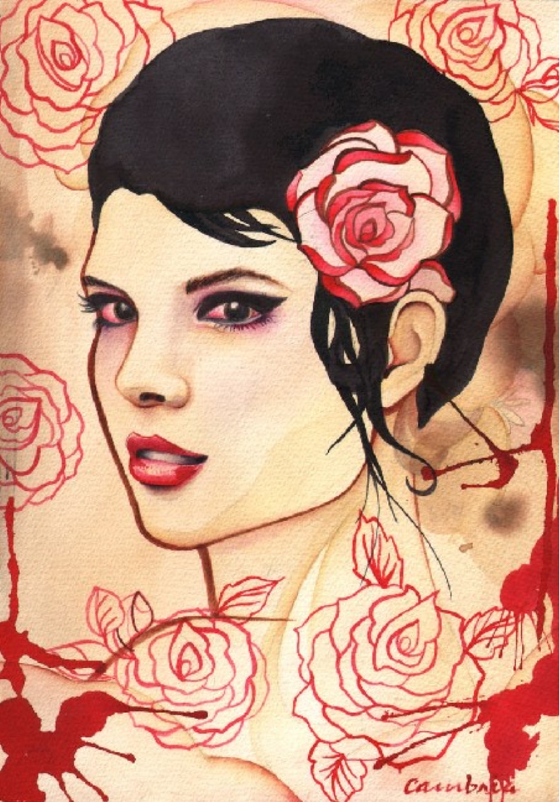 Rose Red - Canvas Giclee