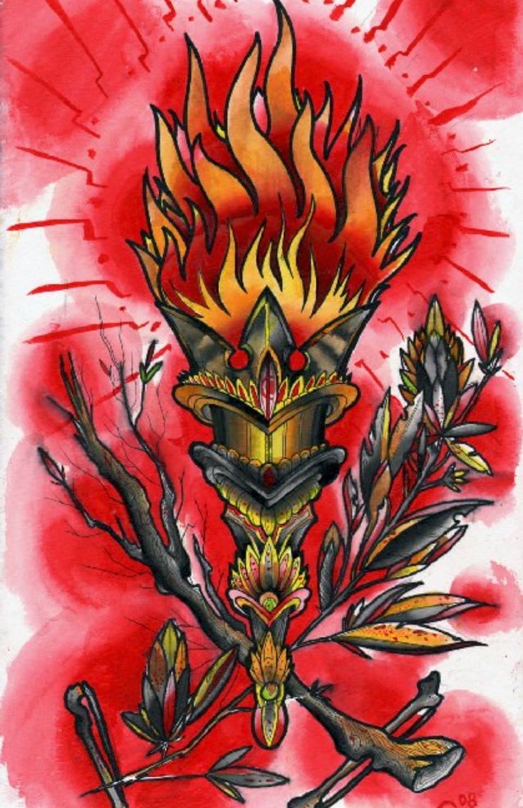 Runic Torch - Canvas Giclee