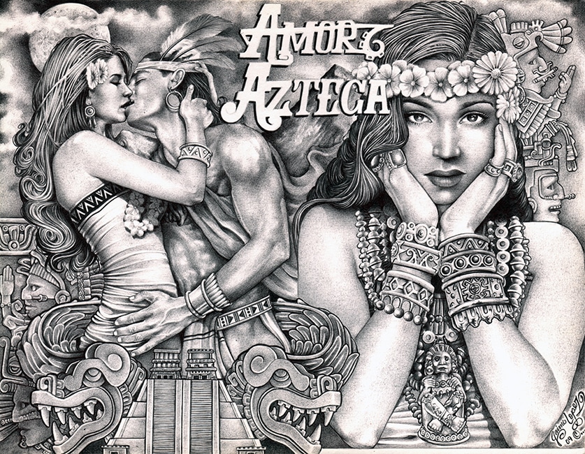 Amor Azteca - Canvas Giclee