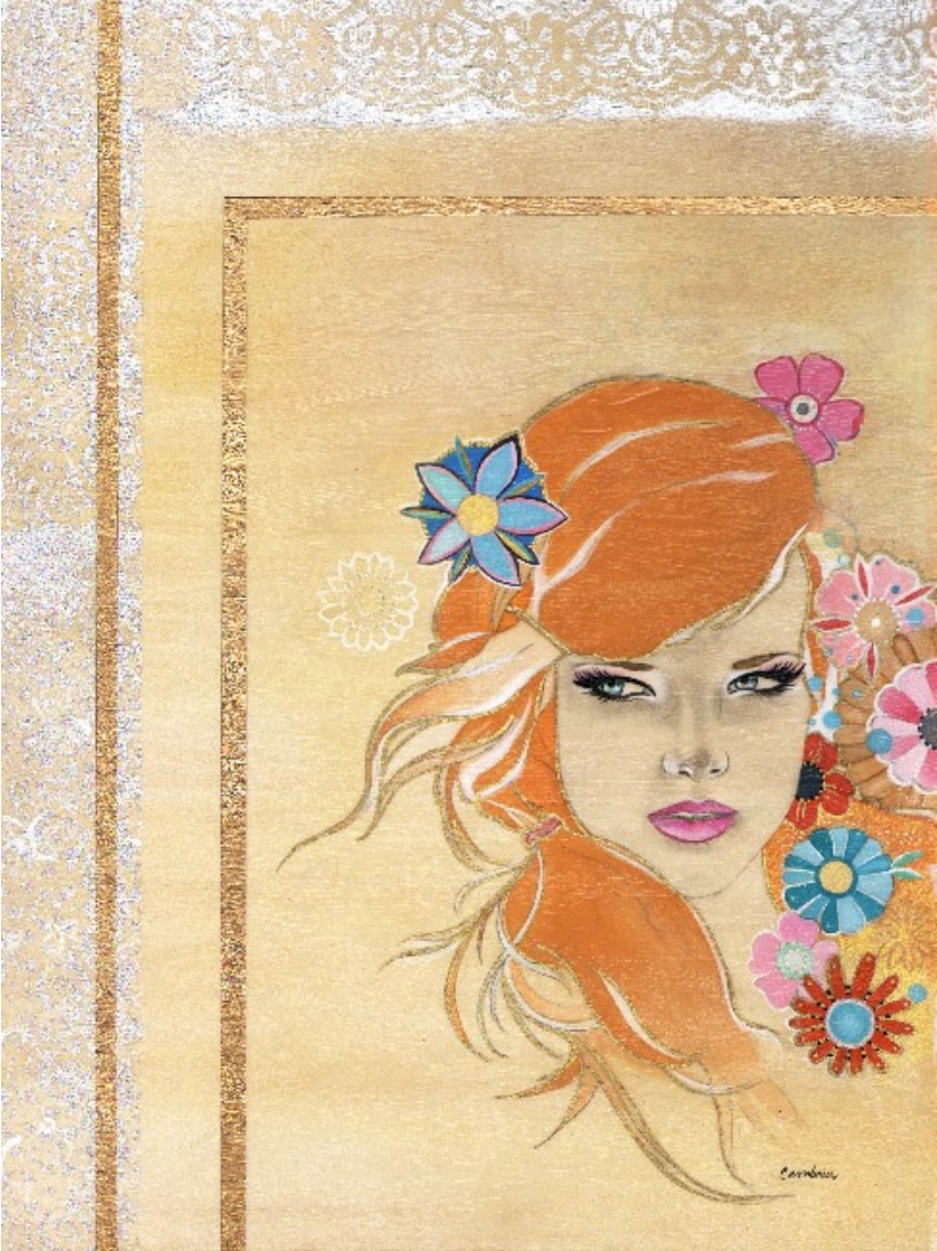 Orange Haired Girl - Canvas Giclee