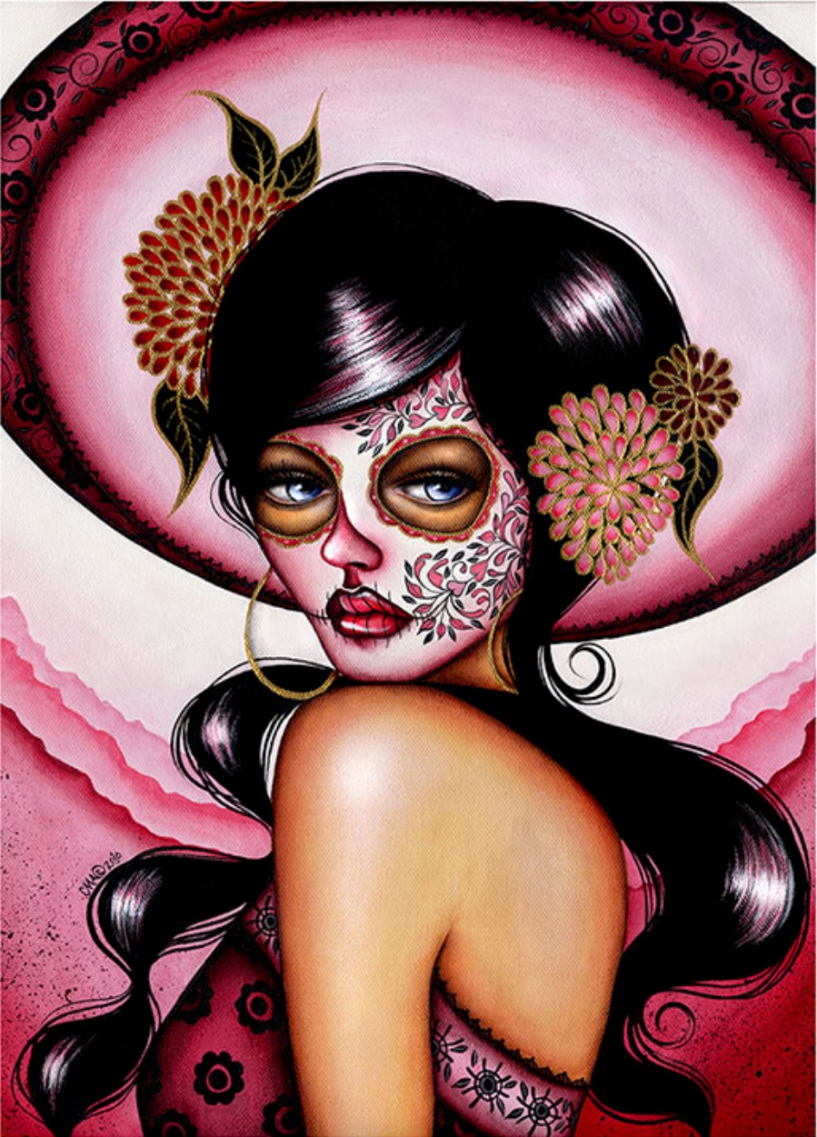 The Pink Sombrero - Canvas Giclee