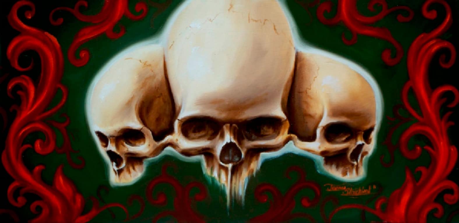 Three Skulls - Canvas Giclee