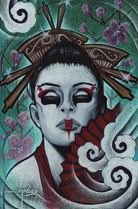 Death Geisha - Canvas Giclee