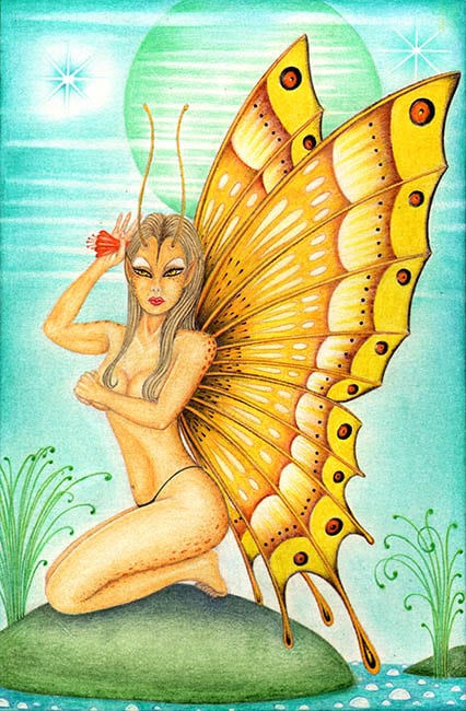 Butterfly Alien - Canvas Giclee