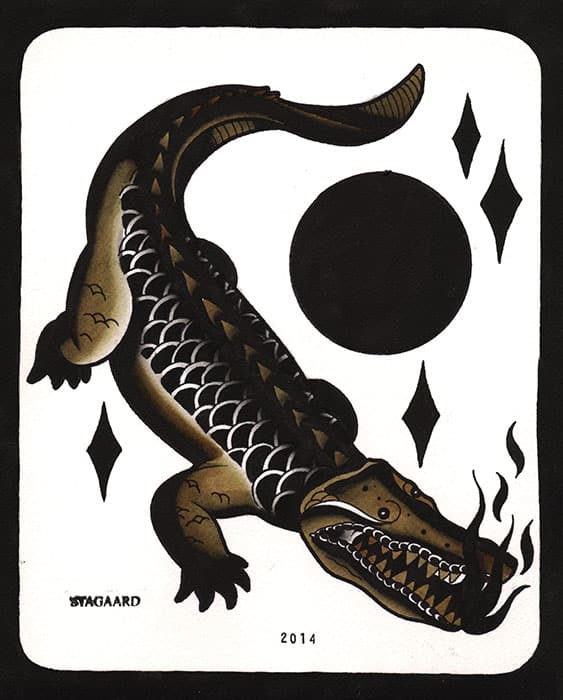 Gator of Diamonds - Canvas Giclee