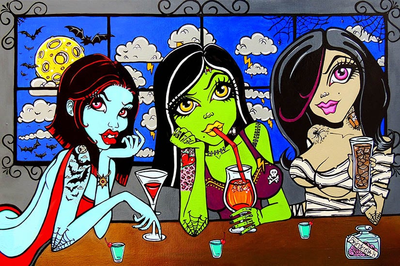 Ghouls Night Out - Canvas Giclee