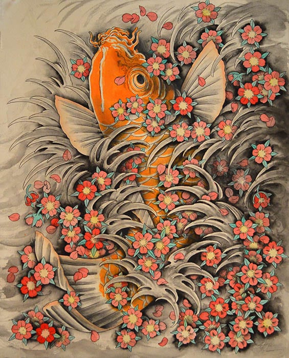 Sakura Koi - Canvas Giclee