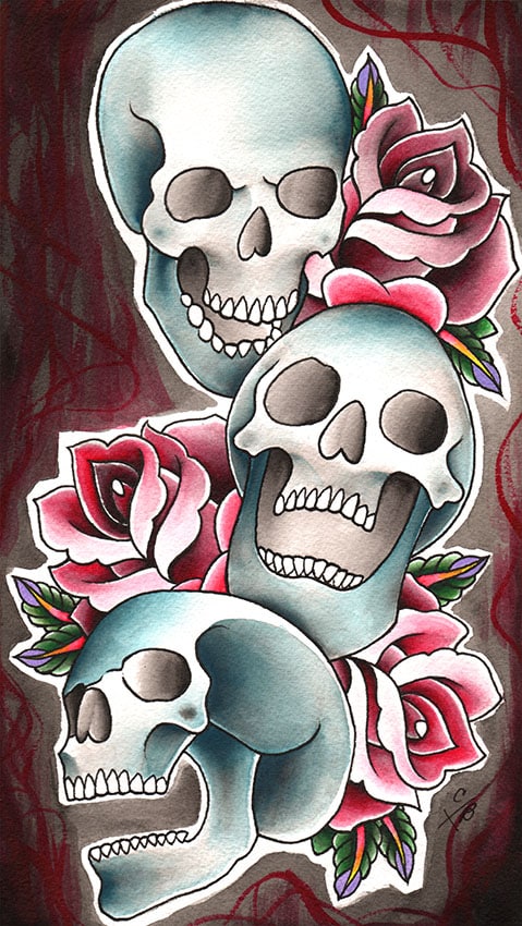 Skull Trilogy - Canvas Giclee