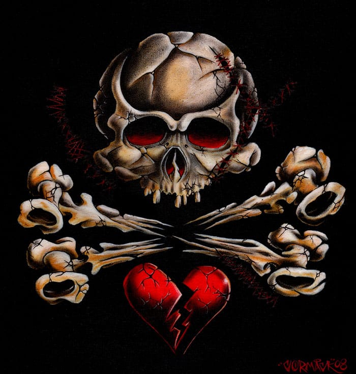 Stitched Skull - Canvas Giclee