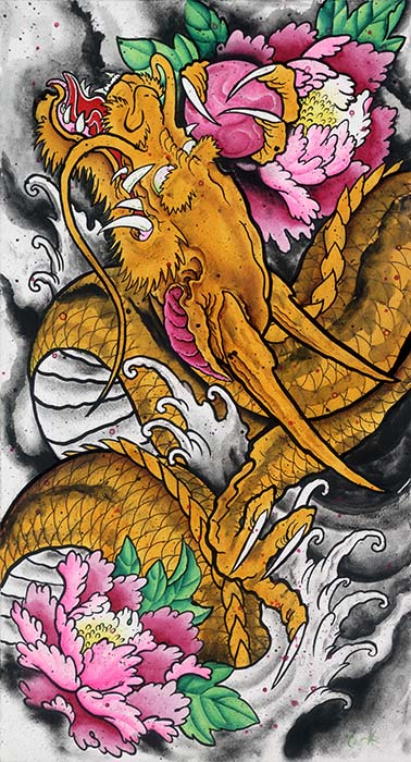 The Golden Dragon - Canvas Giclee