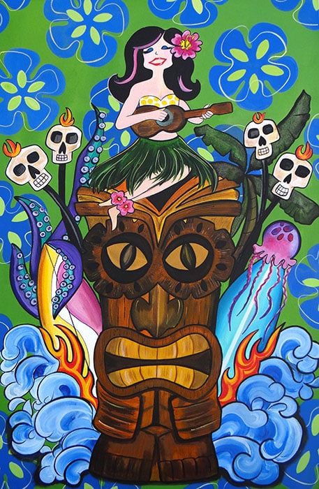 Tiki Girl - Canvas Giclee