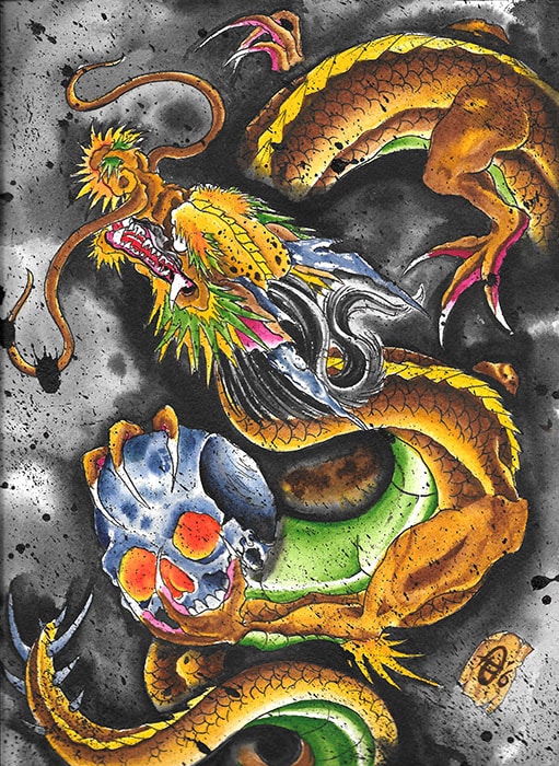 Dufresne Golden Dragon - Canvas Giclee