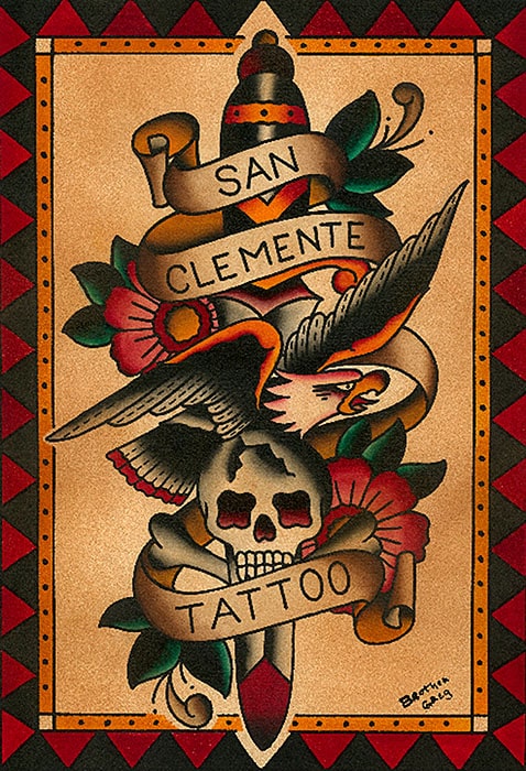 SC Tattoo Sign - Canvas Giclee