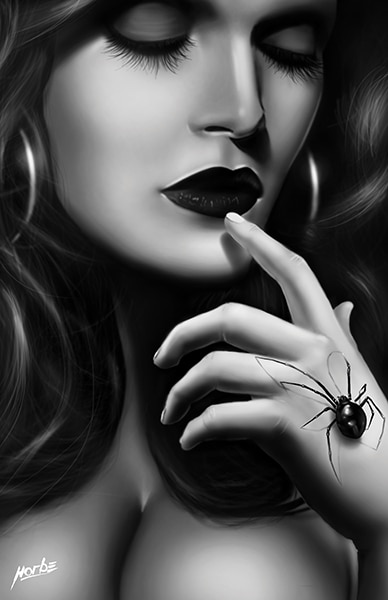 Black Widow Hand - Canvas Giclee