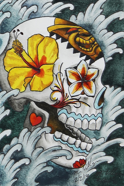 Day of The Dead Tiki - Canvas Giclee