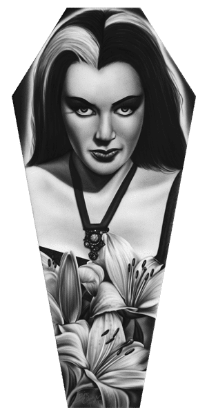 Lily Munster - Canvas Coffin Giclee