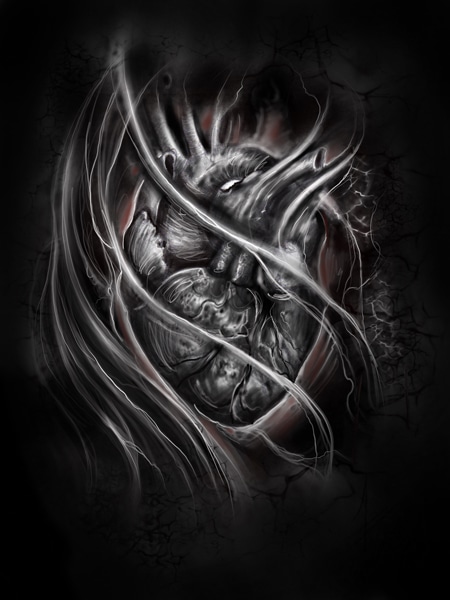 Dark Heart - Canvas Giclee