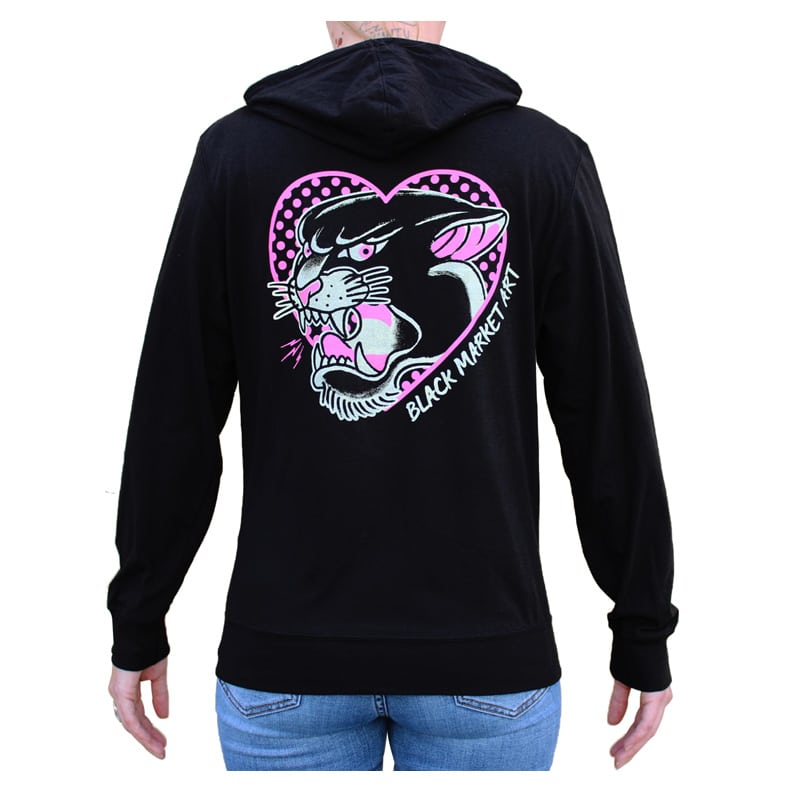 Pink Panther Women's Light Weight Zip Hoodie