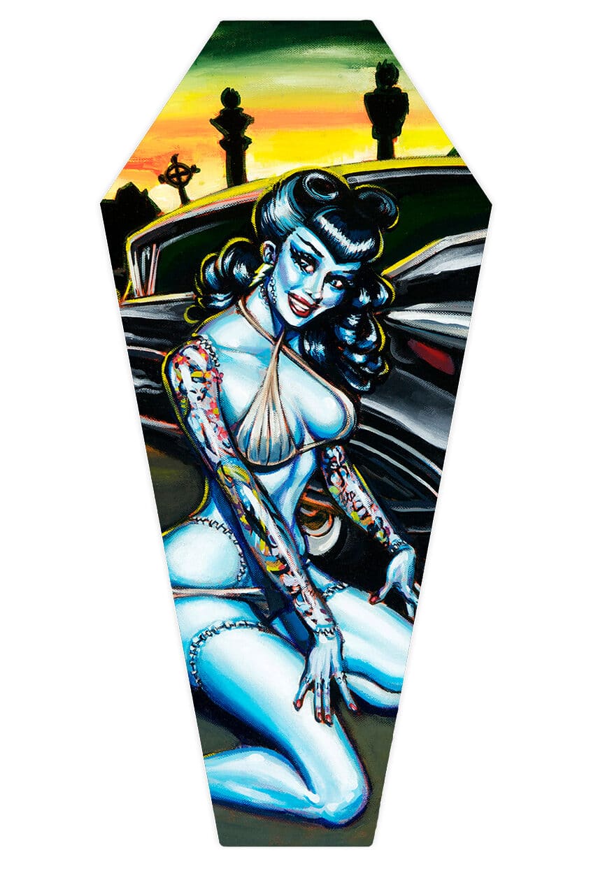 Graveyard Girlfriend - Canvas Coffin Giclee