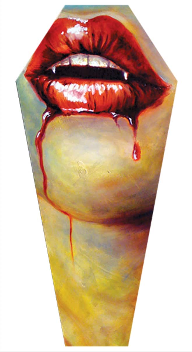 Vampire Lips - Canvas Coffin Giclee