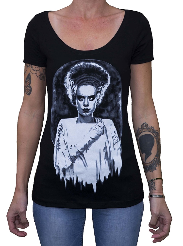 Womens Monsters Bride Scoop Neck Tee